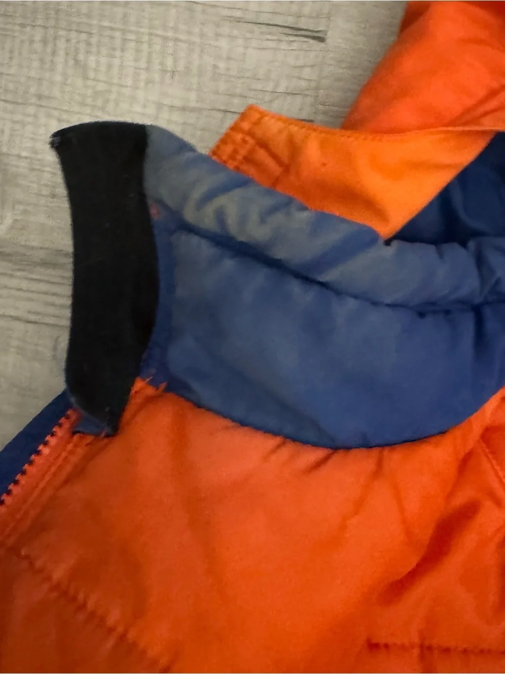 Rare Vintage L.L. Bean Kids Neon Orange , Black & Blue Ski Jacket With Hood